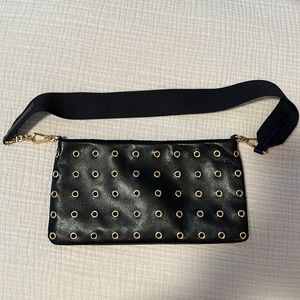 Prada Nappa Leather Grommet pouchette